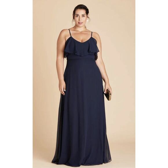 Birdy Grey JANE CONVERTIBLE DRESS CHIFFON Curve 3X NAVY BLUE BRIDESMAID - Picture 1 of 10